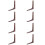 8 Pcs Solid Wood Shelf Brackets Wall Mounted Support For Coffee 10