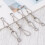 10Pcs Silver Metal Hooks for Sewing Wind Chimes and Clothing Use 3