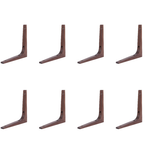 8 Pcs Solid Wood Shelf Brackets Wall Mounted Support For Coffee 2