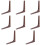 8 Pcs Solid Wood Shelf Brackets Wall Mounted Support For Coffee 8