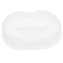 1Pc Light Grey Silicone Ellipse Soap Box Mold for DIY Kitchen Use