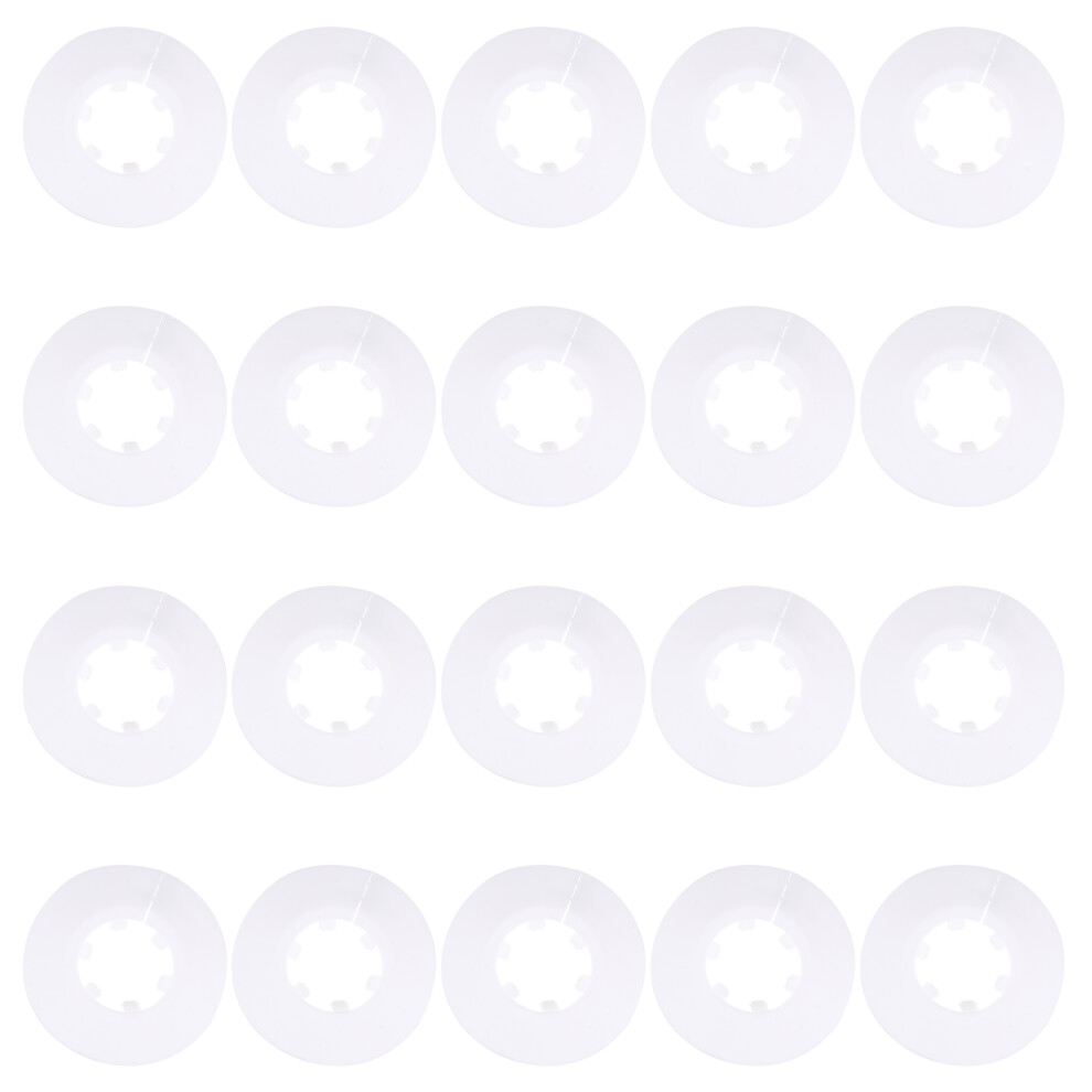 20Pcs Durable White Plastic Pipe Covers For Faucet And Wall Decoration 3062886823743