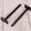 2Pcs Black Clapboard Bracket Durable Metal Wall Mount Shelf Support 4