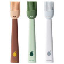 Silicone Basting Brush Even Oil Spread Comfortable Grip 3pcs