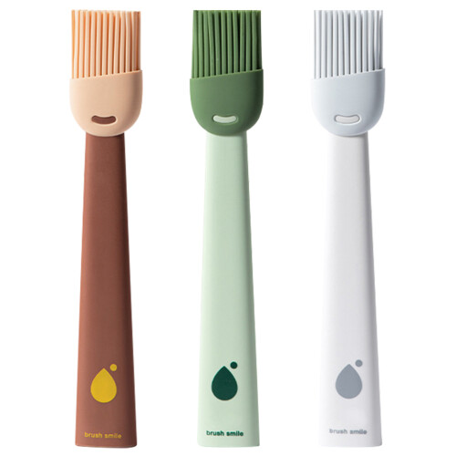 Silicone Basting Brush Even Oil Spread Comfortable Grip 3pcs