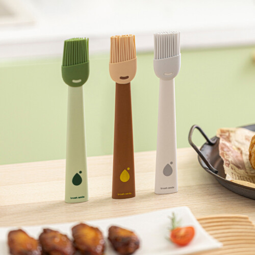 Silicone Basting Brush Even Oil Spread Comfortable Grip 3pcs 2