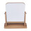 2Pcs Portable Wooden Desktop Makeup Mirror For Home Use Gray 1