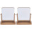 2Pcs Portable Wooden Desktop Makeup Mirror For Home Use Gray 2