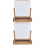 2Pcs Portable Wooden Desktop Makeup Mirror For Home Use Gray 5