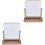 2Pcs Portable Wooden Desktop Makeup Mirror For Home Use Gray 3