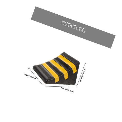 Vehicle Chock Black Prevent Rolling 1pack 1