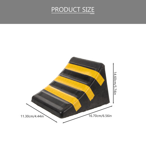 Vehicle Chock Black Prevent Rolling 1pack 2