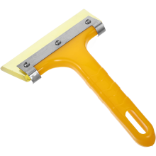 Orange Plastic Cowhide Snow Remover Glass Scraper for Car and Home