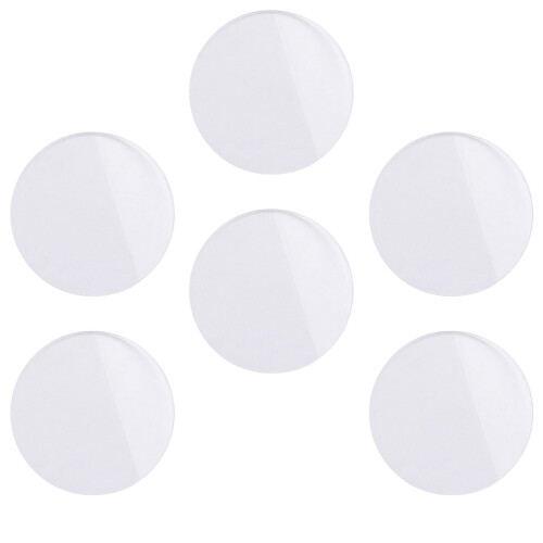 12Pcs Transparent Watch Glass Lens Round Flat Durable Screen Protector 1