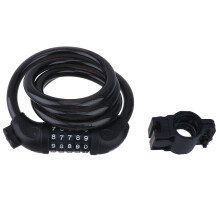 Black Bike Cable Lock 5 Digit Combination for Secure Cycling