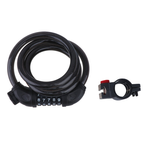 Black Bike Cable Lock 5 Digit Combination for Secure Cycling 2