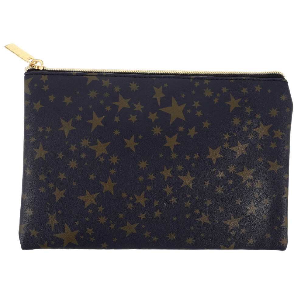 Happyyami Coffee Pu Makeup Organizer Bag Portable Travel Zipper Storage Case