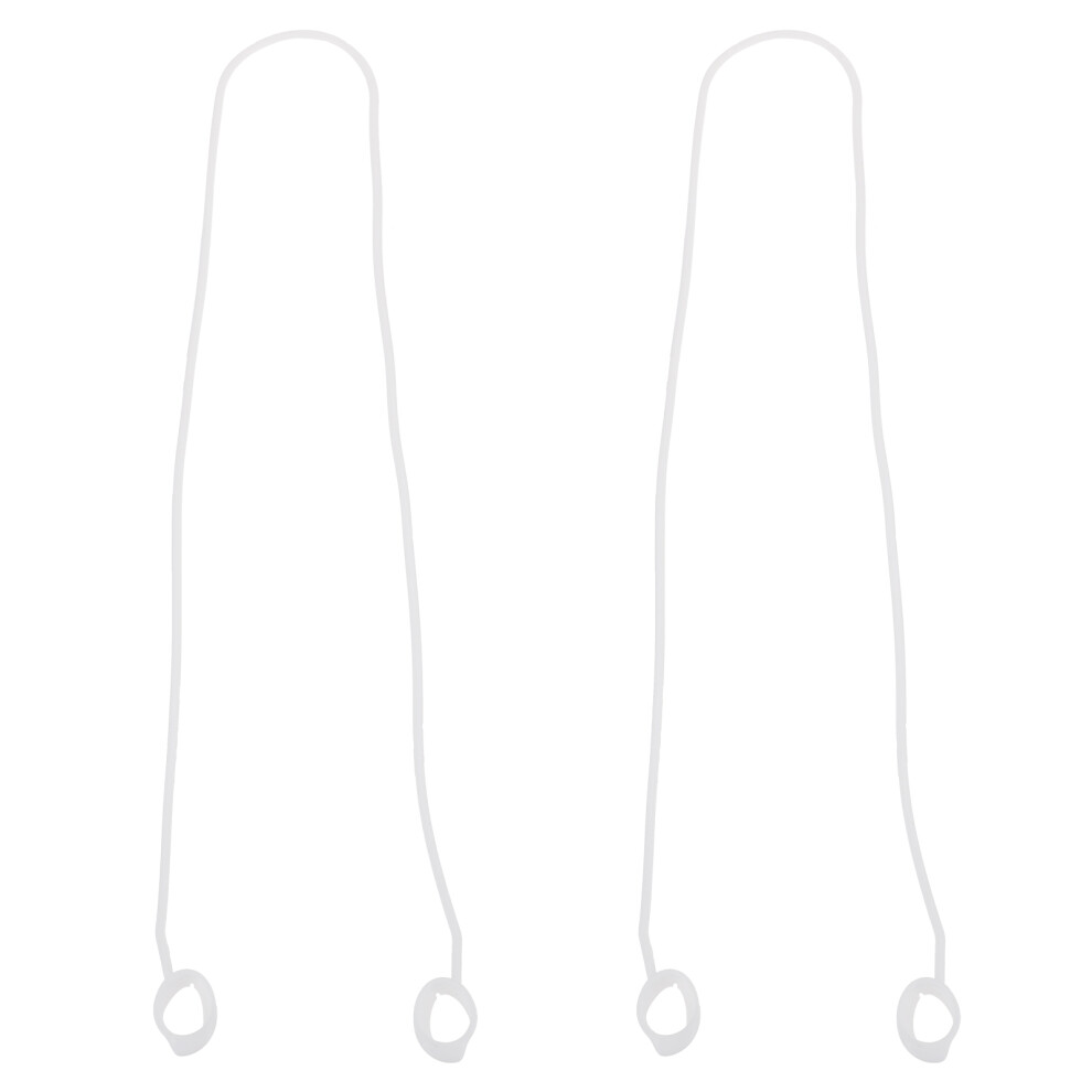 2Pcs Earphone Neck Strap Silicone Cord Anti Lost Earbuds Rope White 3061505843582