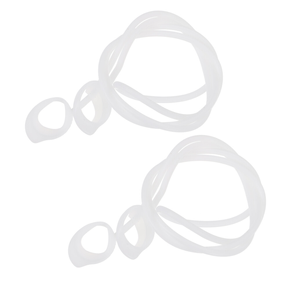 4Pcs Silicone Earphone Earbuds Anti-Lost Strap For Sports Use White 3392347186651