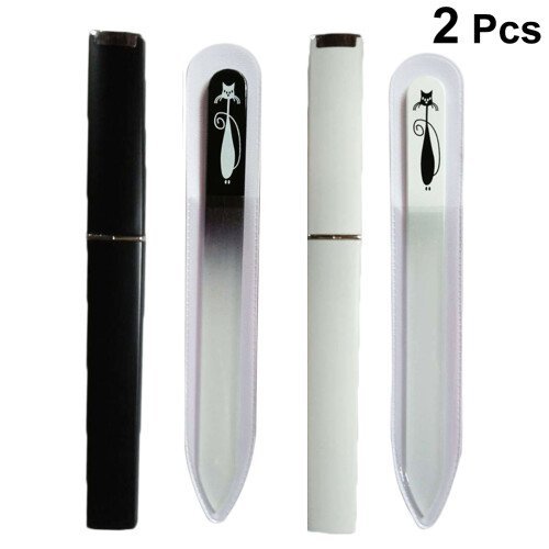 2Pcs Colored Nail Files Eco-Friendly Double-Sided Nail File Buffer 1