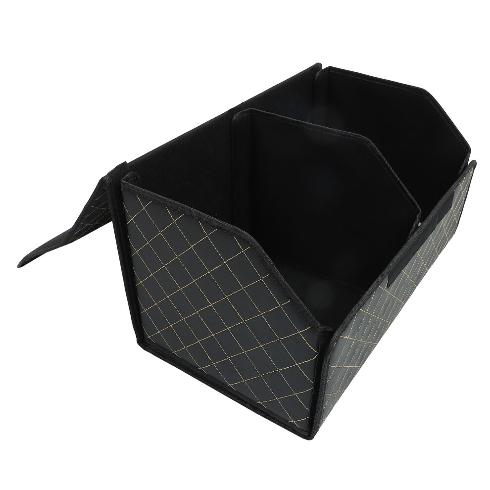 Vehicle Trunk Container Auto Organizer Boxes Seat Bins Black 3072229543801