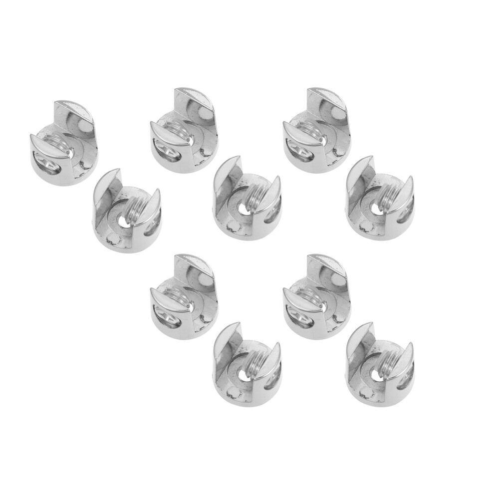 10 Pcs Glass Clip Round Cupboard Zinc Alloy 3061772943947
