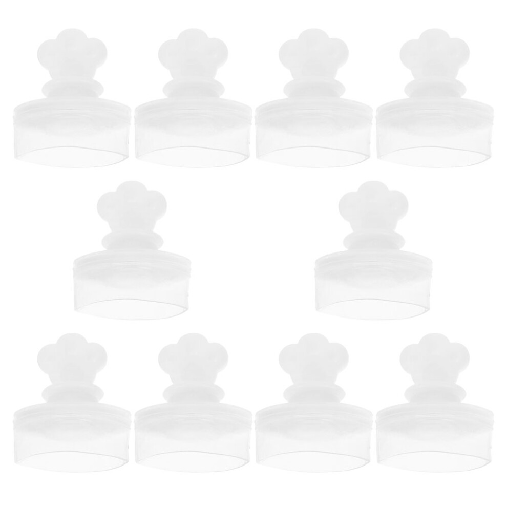 Inoomp White 10Pcs Leakproof Hot Water Bottle Sealing Plugs Durable Plastic