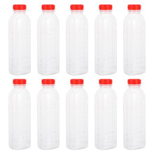 Clear Pet Plastic Beverage Bottles For Drinks 10pcs