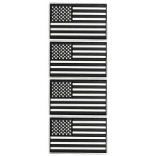 4Pcs Black Nylon Jeans Repair Patches Adhesive Flag Shape Stickers