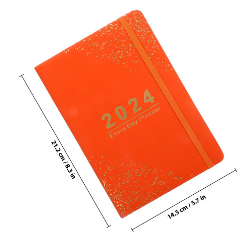 1Papiernotepad Agenda Orange Plan De Cours Usage Maison Simple 1