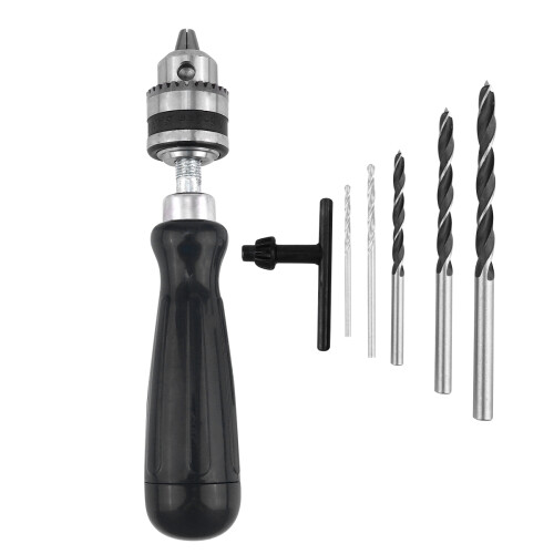 7pcs Set Hand Twist Drill Carbon Steel Drill Set Large