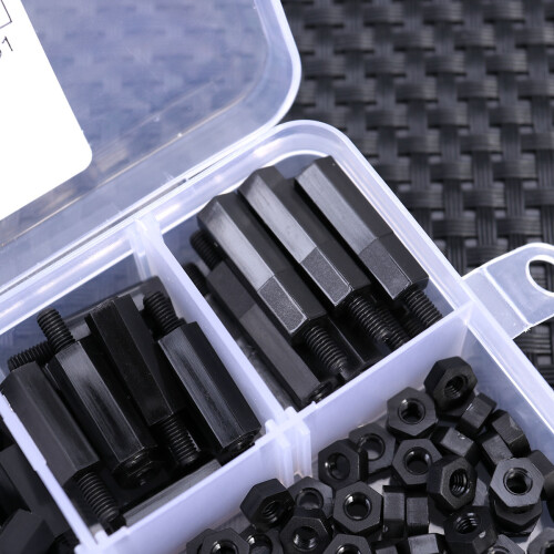 180Pcs Nylon Screws Kit Black for Computer DIY Electronic Fasteners 1