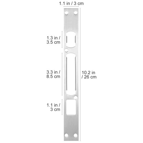 2pcs long door security strike plates for lock reinforcement 1