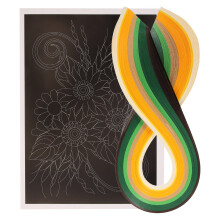 1Set Colored Paper Quilling Strips Handmade Dry Flower Craft Supply