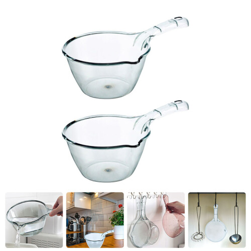 2Pcs Plastic Water Scoops Multipurpose Kitchen Water Spoons 1