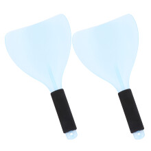 2Pcs Hairdressing Mask with Handle Sky-Blue for Salon Hairspray Use