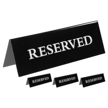 4Pcs Acrylic Reserved Table Tent Signs For Wedding, Restaurant, Office