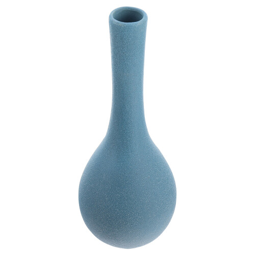 1Pc Blue Ceramic Flower Vase Simple Style Hydroponic Plants Container 2