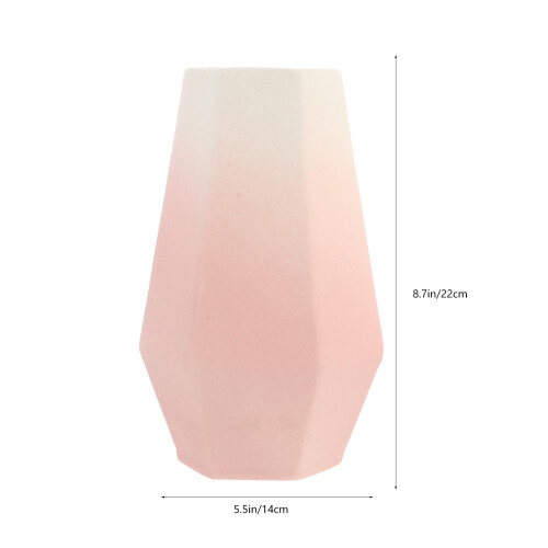 Pink Ceramic Vase Decorative Desktop Flower Container for Home 1