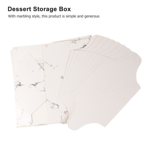 10Pcs Marbling Cake Box Paper Dessert Storage Box Assorted Color 1