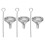 Conical Shape Funnel Silver Powder Transfer Home Use 3 Sets 10