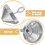 Conical Shape Funnel Silver Powder Transfer Home Use 3 Sets 6