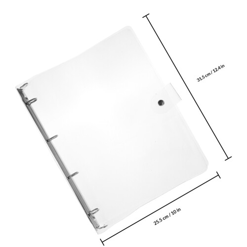 2Pcs Transparent Plastic Binder Notebook Covers for Office and School 1