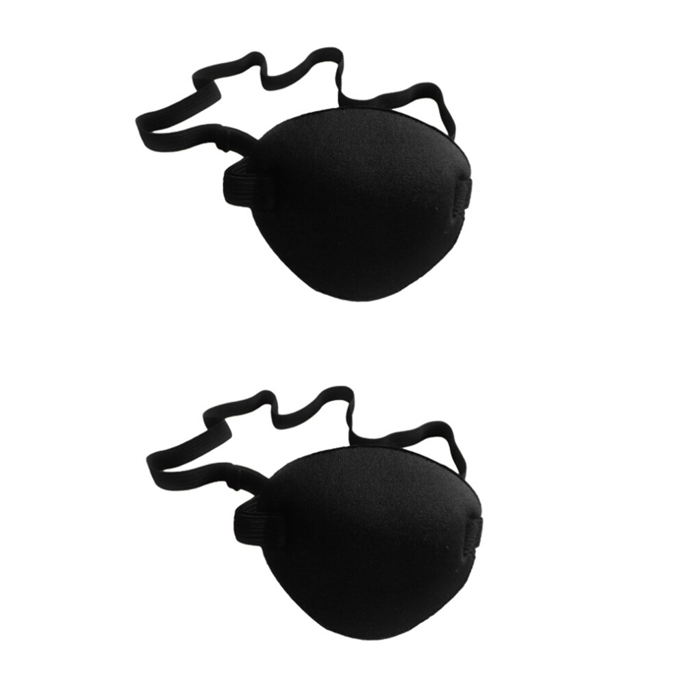 Vaguelly Black 2Pcs Adult Lazy Eye Patch Adjustable Eye Cover For Amblyopia