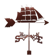 Stainless Steel Sailboat Weather Vane RustResistant Wind Direction Indicator for Garden Patio