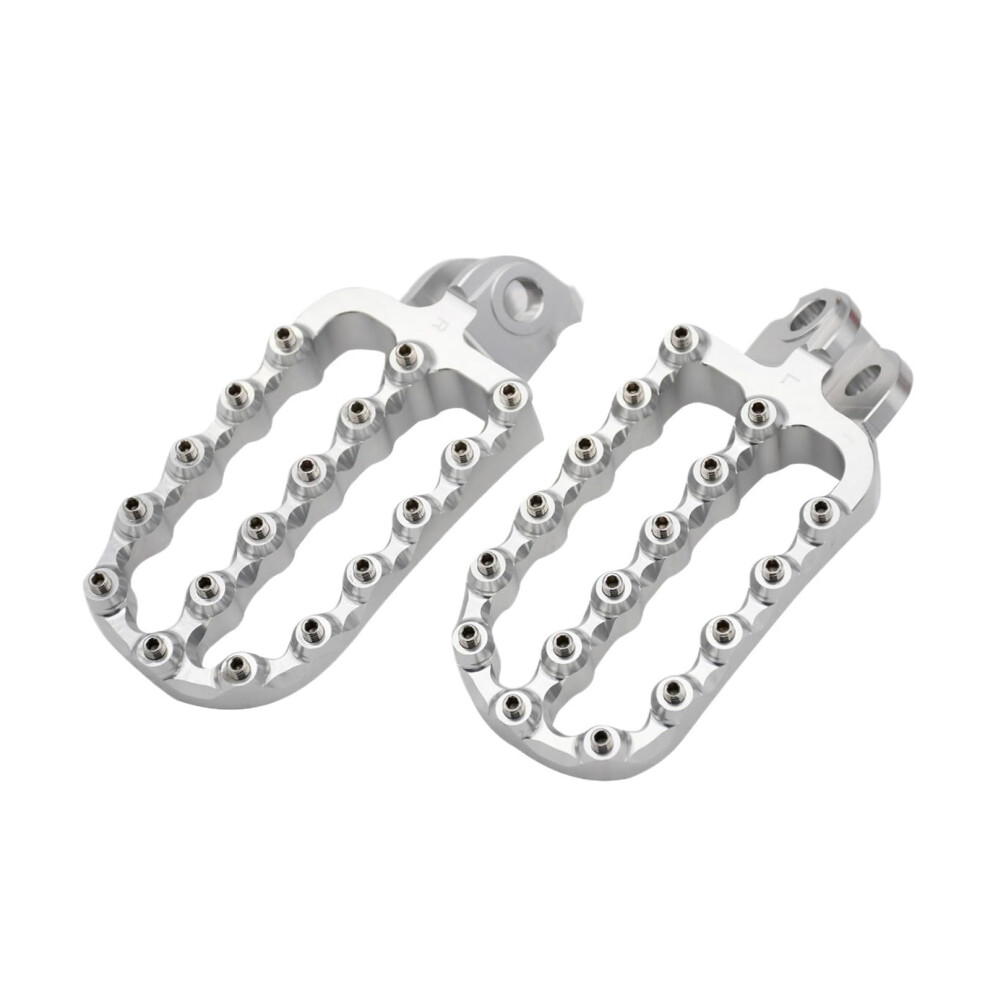 Motorcycle Foot Pegs And Brake Pedal Cnc Aluminum For Ktm 6901290 Adventure Offroad Silver 9113335520288