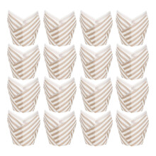 100pcs White Striped Flower Cupcake Wrappers Muffin Liners Greaseproof HeatResistant EcoFriendly