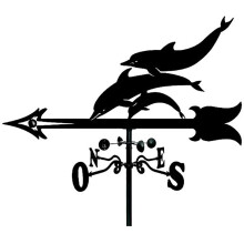 Iron Weather Vane for Garden Decoration with 360 Wind Direction Indicator and Easy Install Yard Stake