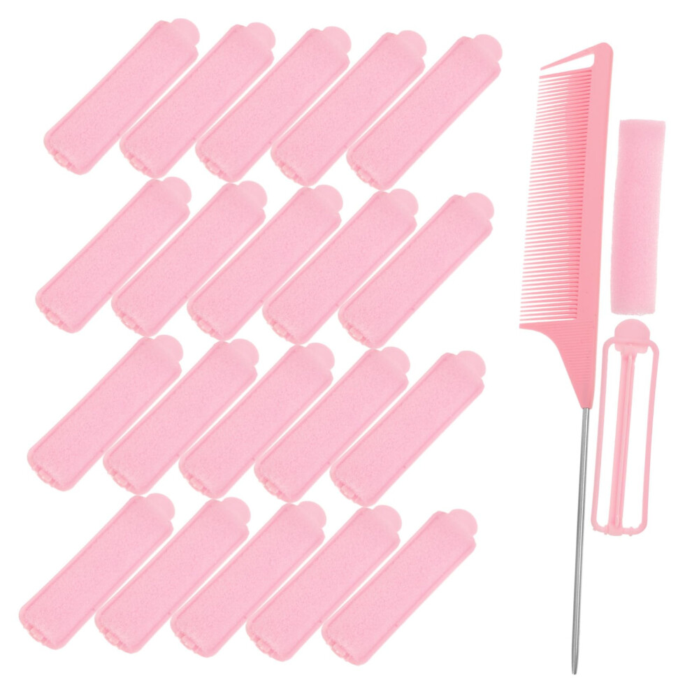 Heatless Hair Curlers Soft Sponge Rollers Set with Ponytail Comb for Sleeping and Travel