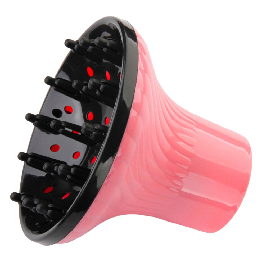 Pink Hair Dryer Diffuser For Curly Hair With Even Airflow, Universal Attachment For Defined Curls